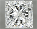 Natural Diamond 1.00 Carats, Princess with  Cut, G Color, VS2 Clarity and Certified by GIA