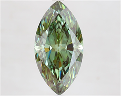 Picture of Lab Grown Diamond 5.32 Carats, Marquise with  Cut, Fancy Vivid Green Color, VS1 Clarity and Certified by IGI