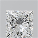 Natural Diamond 0.90 Carats, Princess with  Cut, H Color, SI1 Clarity and Certified by GIA