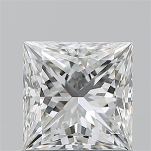 Picture of Natural Diamond 0.90 Carats, Princess with  Cut, H Color, SI1 Clarity and Certified by GIA