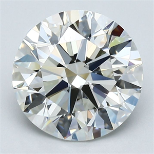 Picture of Natural Diamond 2.38 Carats, Round with Excellent Cut, I Color, VVS1 Clarity and Certified by GIA