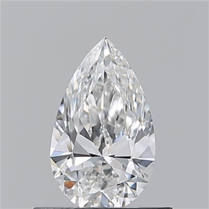 Picture of Natural Diamond 0.55 Carats, Pear with  Cut, E Color, VVS1 Clarity and Certified by GIA
