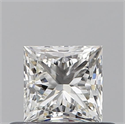 Natural Diamond 0.50 Carats, Princess with  Cut, I Color, IF Clarity and Certified by GIA
