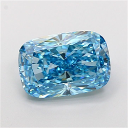 Picture of Lab Grown Diamond 4.02 Carats, CUSHION MODIFIED with  Cut, Fancy Vivid Blue Color, VS1 Clarity and Certified by IGI
