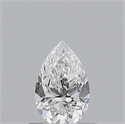 Diamante Natural 0.51 quilates, De pera , Color D, claridad SI1 y certificado GIA