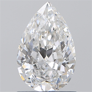 Picture of Natural Diamond 1.01 Carats, Pear with  Cut, E Color, SI1 Clarity and Certified by GIA
