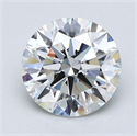 Natural Diamond 1.71 Carats, Round with Excellent Cut, F Color, VVS1 Clarity and Certified by GIA
