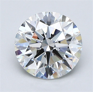 Picture of Natural Diamond 1.71 Carats, Round with Excellent Cut, F Color, VVS1 Clarity and Certified by GIA