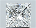 Natural Diamond 1.00 Carats, Princess with  Cut, F Color, VS2 Clarity and Certified by GIA