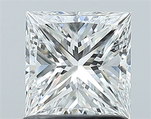 Foto Diamante Natural 1.00 quilates, Princesa , Color F, claridad VS2 y certificado GIA de