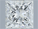 Natural Diamond 1.06 Carats, Princess with  Cut, I Color, VVS2 Clarity and Certified by GIA