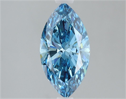 Picture of Lab Grown Diamond 1.54 Carats, Marquise with  Cut, Fancy Vivid Blue Color, VS2 Clarity and Certified by IGI