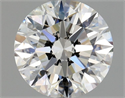 Natural Diamond 0.90 Carats, Round with Excellent Cut, H Color, SI1 Clarity and Certified by GIA