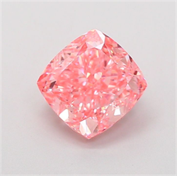 Picture of Lab Grown Diamond 2.00 Carats, CUSHION MODIFIED with  Cut, Fancy Vivid Pink Color, VS1 Clarity and Certified by IGI