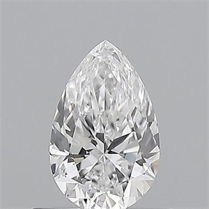 Picture of Natural Diamond 0.53 Carats, Pear with  Cut, D Color, VVS2 Clarity and Certified by GIA