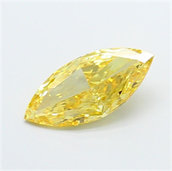 Picture of Lab Grown Diamond 1.59 Carats, Marquise with  Cut, Fancy Intense Yellow Color, VVS2 Clarity and Certified by IGI