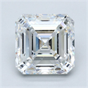 Natural Diamond 3.01 Carats, Asscher with  Cut, E Color, VS2 Clarity and Certified by GIA
