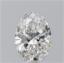 Natural Diamond 0.70 Carats, Oval with  Cut, G Color, VS2 Clarity and Certified by GIA