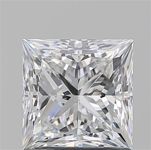 Picture of Natural Diamond 1.01 Carats, Princess with  Cut, E Color, VS2 Clarity and Certified by GIA