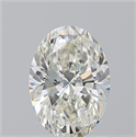 Natural Diamond 1.56 Carats, Oval with  Cut, K Color, SI1 Clarity and Certified by GIA