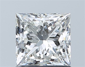 Picture of Natural Diamond 1.01 Carats, Princess with  Cut, H Color, VS2 Clarity and Certified by GIA