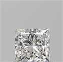 Natural Diamond 0.70 Carats, Princess with  Cut, E Color, VVS2 Clarity and Certified by GIA