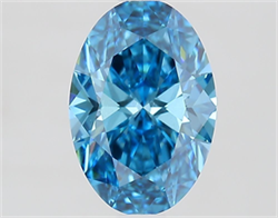Picture of Lab Grown Diamond 1.58 Carats, Oval with  Cut, Fancy Vivid Blue Color, VS1 Clarity and Certified by IGI