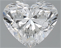 Natural Diamond 1.51 Carats, Heart with  Cut, F Color, SI1 Clarity and Certified by GIA