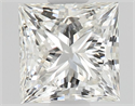 Natural Diamond 0.50 Carats, Princess with  Cut, H Color, IF Clarity and Certified by GIA