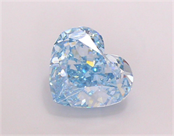 Picture of Lab Grown Diamond 3.23 Carats, Heart with  Cut, Fancy Vivid Blue Color, VVS2 Clarity and Certified by IGI
