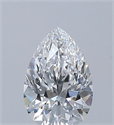 Natural Diamond 0.71 Carats, Pear with  Cut, D Color, VVS2 Clarity and Certified by GIA