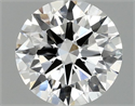 Lab Grown Diamond 1.05 Carats, Round with Excellent Cut, F Color, VVS2 Clarity and Certified by IGI