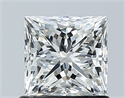 Natural Diamond 1.00 Carats, Princess with  Cut, H Color, VVS2 Clarity and Certified by GIA