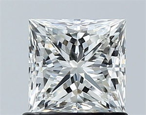 Picture of Natural Diamond 1.00 Carats, Princess with  Cut, H Color, VVS2 Clarity and Certified by GIA