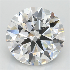 Picture of Lab Grown Diamond 4.00 Carats, Round with Excellent Cut, D Color, VVS1 Clarity and Certified by GIA