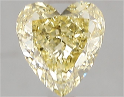 Picture of Lab Grown Diamond 1.54 Carats, Heart with  Cut, Fancy Intense Yellow Color, VS1 Clarity and Certified by IGI