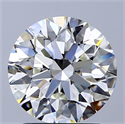 Natural Diamond 2.00 Carats, Round with Excellent Cut, H Color, SI1 Clarity and Certified by GIA