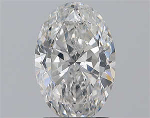 Foto Diamante Natural 2.01 quilates, Ovalado , Color F, claridad SI2 y certificado GIA de