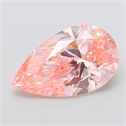 Picture of Lab Grown Diamond 7.03 Carats, Pear with  Cut, Fancy Vivid Pink Color, VVS2 Clarity and Certified by IGI