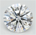Lab Grown Diamond 2.62 Carats, Round with Ideal Cut, D Color, VVS1 Clarity and Certified by IGI