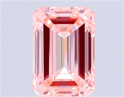 Picture of Lab Grown Diamond 15.03 Carats, Emerald with  Cut, Fancy Intense Pink Color, VVS2 Clarity and Certified by IGI