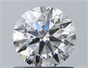 Natural Diamond 0.90 Carats, Round with Excellent Cut, F Color, SI1 Clarity and Certified by GIA