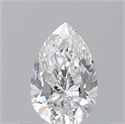 Natural Diamond 0.50 Carats, Pear with  Cut, E Color, VS1 Clarity and Certified by GIA