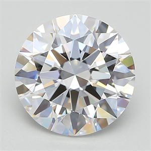 Picture of Lab Grown Diamond 2.01 Carats, Round with Excellent Cut, D Color, IF Clarity and Certified by GIA