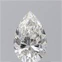 Natural Diamond 0.60 Carats, Pear with  Cut, H Color, VVS1 Clarity and Certified by GIA