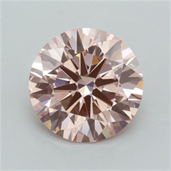 Picture of Lab Grown Diamond 1.48 Carats, Round with Ideal Cut, Fancy Intense Pink Color, VVS1 Clarity and Certified by IGI