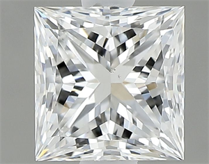 Picture of Natural Diamond 1.00 Carats, Princess with  Cut, E Color, VS2 Clarity and Certified by GIA