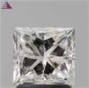 Natural Diamond 1.71 Carats, Princess with  Cut, G Color, SI1 Clarity and Certified by GIA
