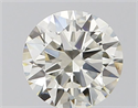 Natural Diamond 0.57 Carats, Round with Excellent Cut, K Color, VVS2 Clarity and Certified by IGI