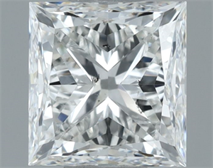 Foto Diamante Natural 1.00 quilates, Princesa , Color H, claridad SI1 y certificado GIA de